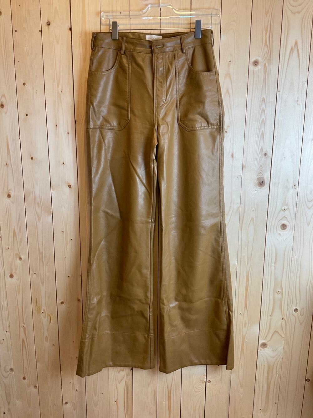 Women's Pilcro Faux Leather Pants, Light Brown - Size 28 (approx U.S. 6)